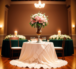 Eleve o estilo de sua sala de estar: Ideias exclusivas de peças centrais de casamento para sua mesa de centro